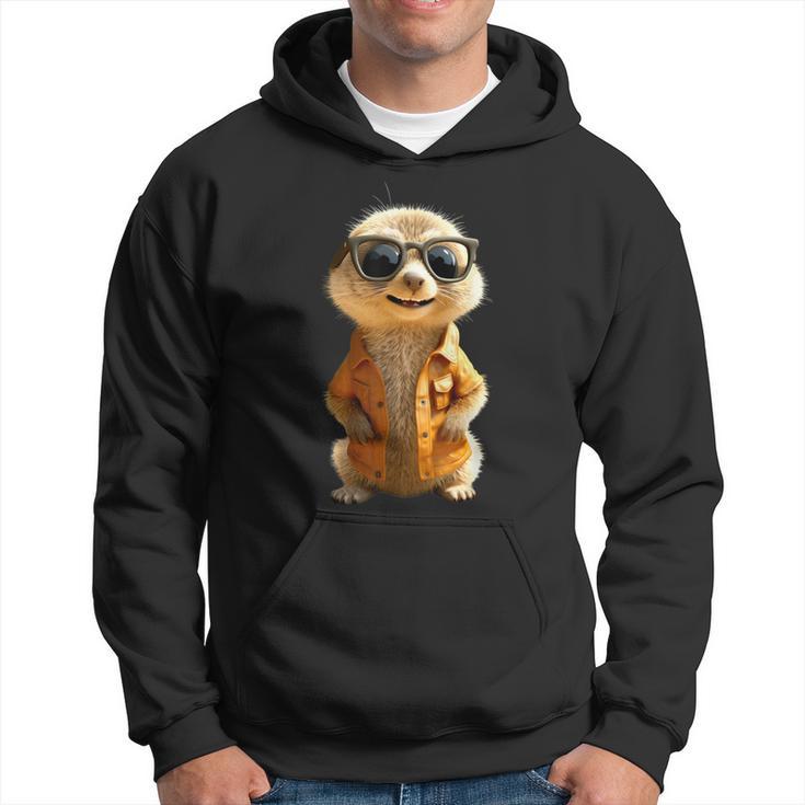 Meerkat With Sunglasses Animal Lovers Cute Surikate Kapuzenpullover