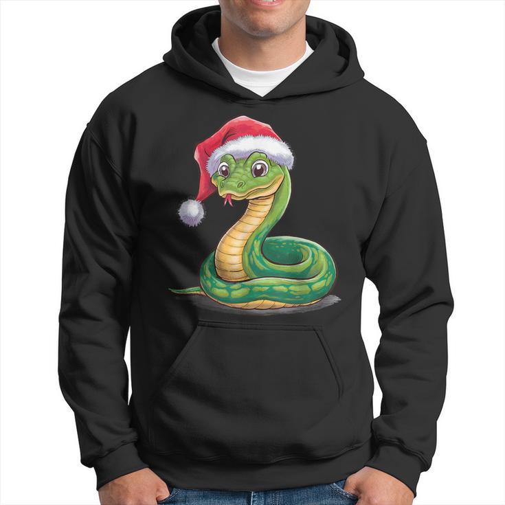 Merry Christmas Snake Xmas Party Eve Santa Hat Kapuzenpullover