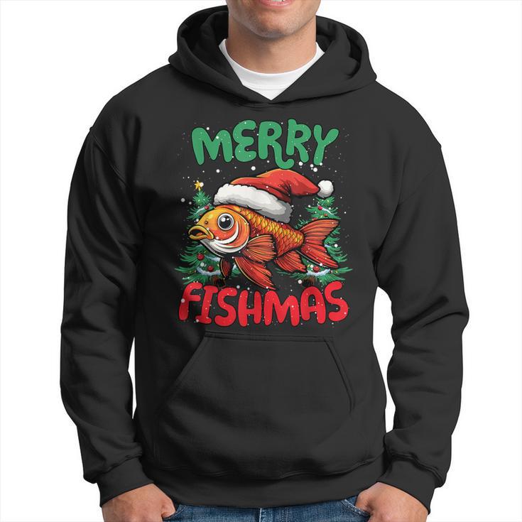 Merry Fishmas Fish Christmas Kapuzenpullover