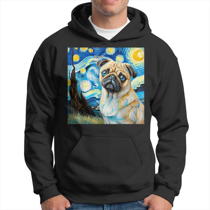 Mops Unter Dem Sternenhimmel Kapuzenpullover