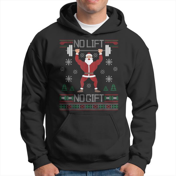 No Lift No Ugly Christmas Jumper Gym Santa Kapuzenpullover