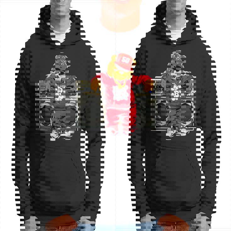 Oso Hip Hop Aniversario Graffiti Boombox De Hip Hop Sudadera