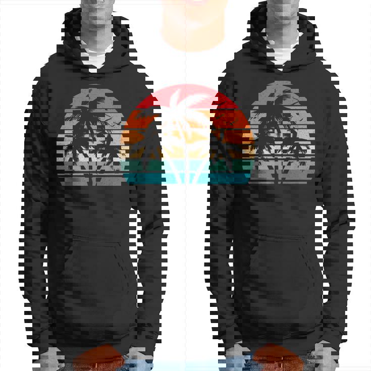 Palmera Tropical Hawaiana Retro Atardecer Hawaii Beach Sudadera