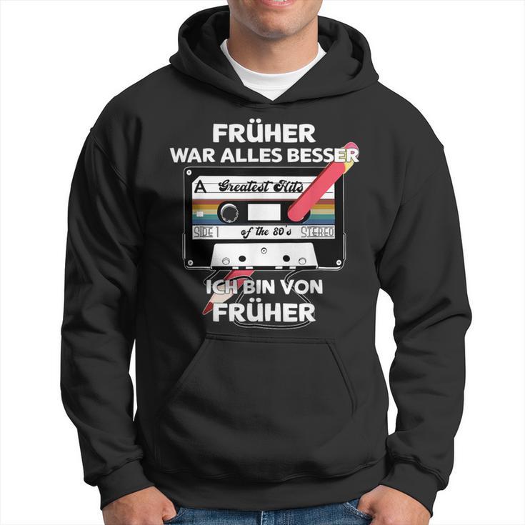 With Pencil Früher War Alles Besser Retro Cassette Kapuzenpullover