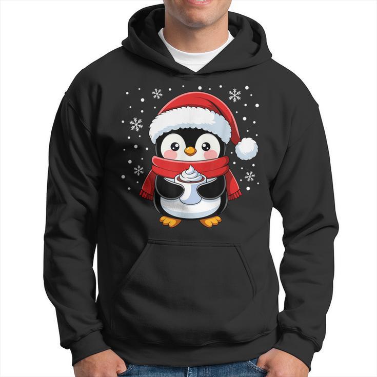 Penguin Christmas Santa Claus Cute Penguin Love Kapuzenpullover