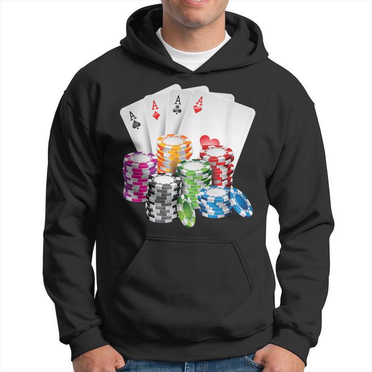 Poker Gambling Game Cards Chips Casino Poker Kapuzenpullover