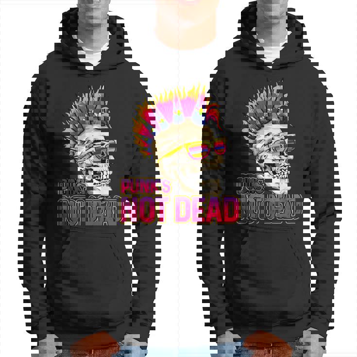 Punk's Not Dead Rock Retro Rocker Skull Punk Rock Sin Mangas Sudadera