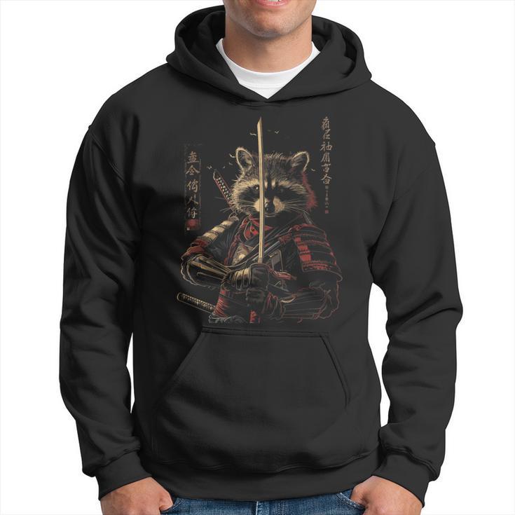 Raccoon Samurai Anime Cartoon Japanese Ninja Japan Kapuzenpullover