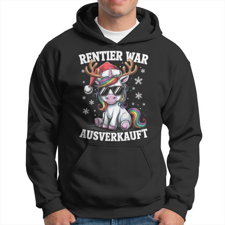 Reindeer Was Ausverkauft Christmas Unicorn Slogan Kapuzenpullover