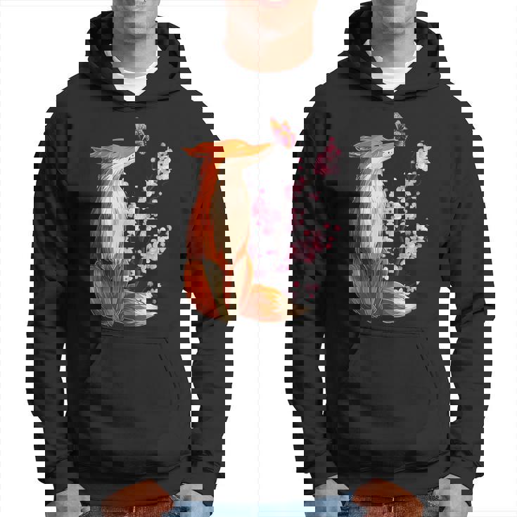 Renard Japonais En Fleurs De Cerisier Kawaii Sweat à capuche