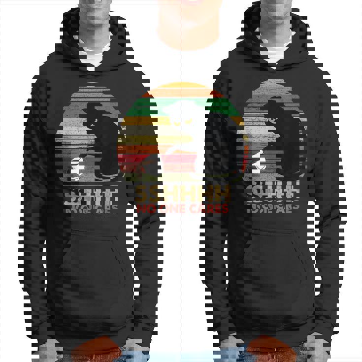 Retrointage Sshhhh No One Cares Cat Lover Sudadera