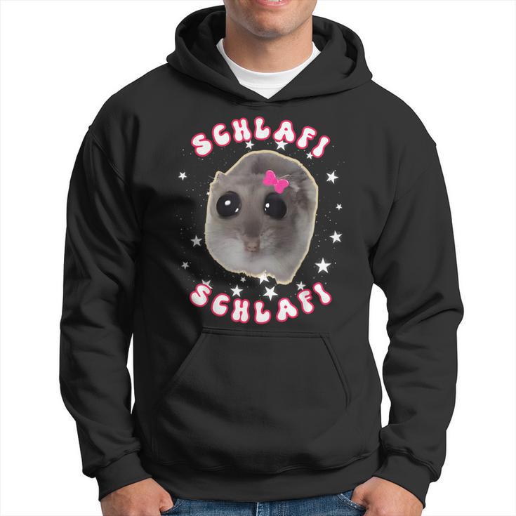 Sad Hamster Schlafi Pyjamas Cute Hamstie Meme Kapuzenpullover