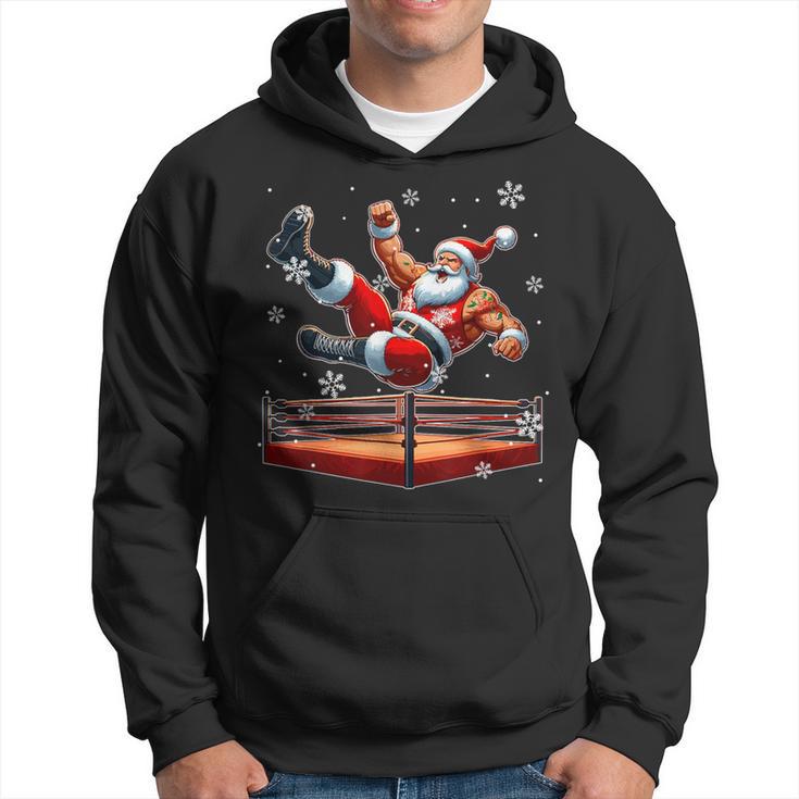 Santa Wrestling Christmas Wrestler Matching Sport Lover Kapuzenpullover