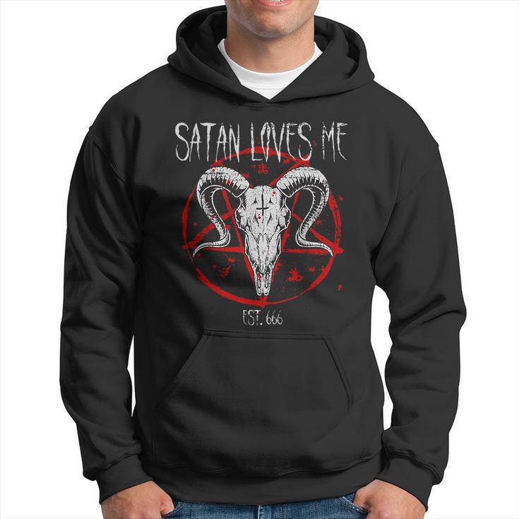 Satanist Baphomet 666 Satanism Satan Loves Me Kapuzenpullover