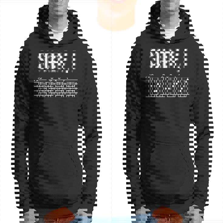 Sorry I I-Dgaf Guitarra Mensaje Oculto Músico Sudadera