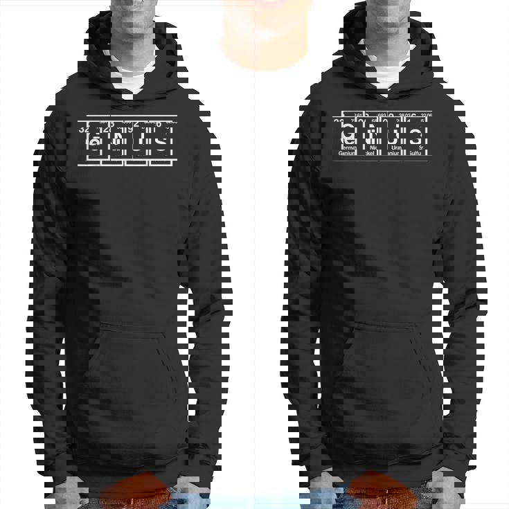 Tabla Periódica Genio Científico Regalo Nerd Sudadera