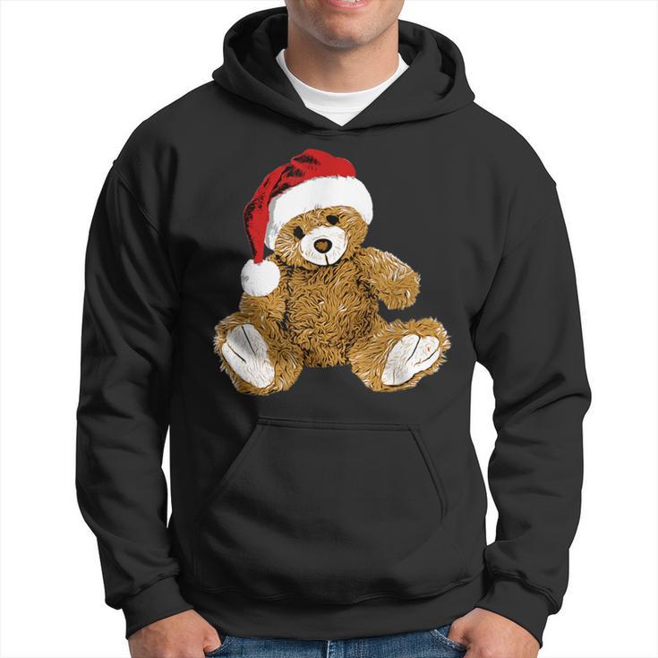 With Teddy Bear And Santa Hat Teddy Bear Christmas Kapuzenpullover