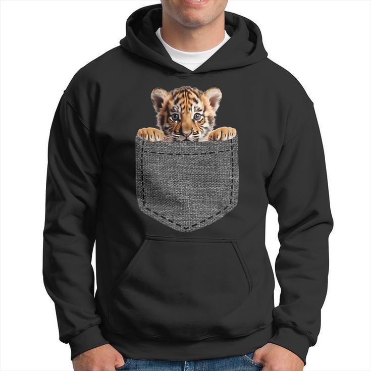 Tiger In Chest Pocket Kapuzenpullover