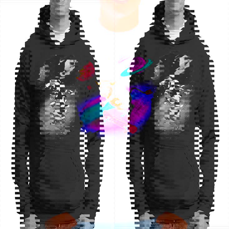 Vaca Skateboarding En El Espacio Exterior Retrointage Skateraca Sudadera
