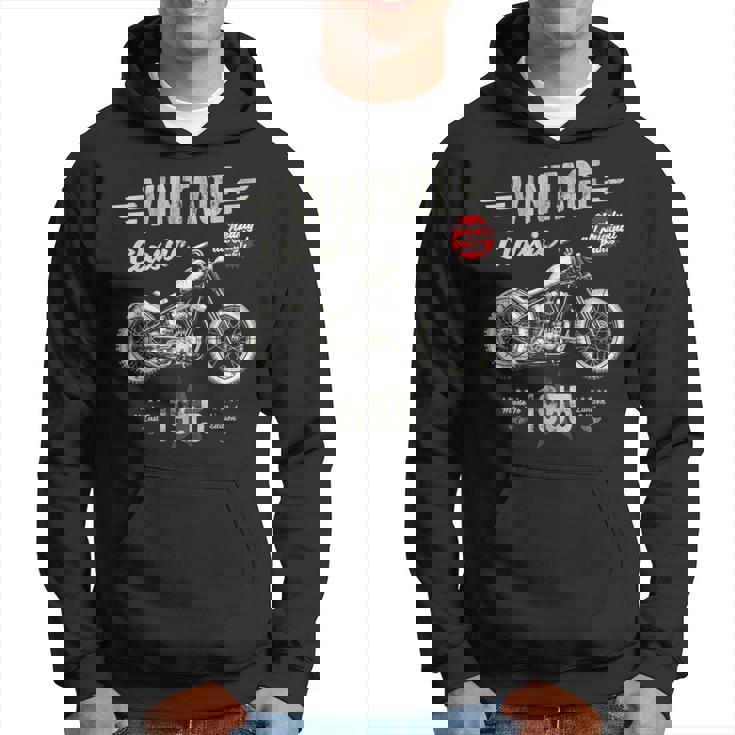 Vintage Classic Born 1955 70Th Birthday Retro Moto Sudadera