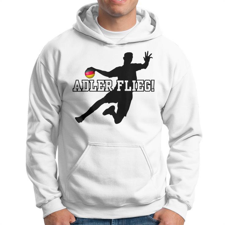 Adler Flieg Handball Fan Outfit Gray Kapuzenpullover