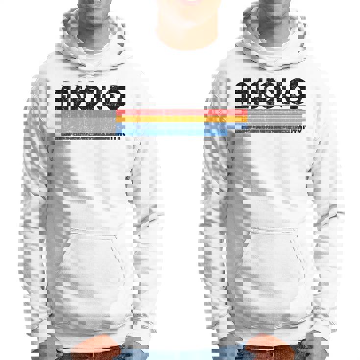 Asolo Italia Retro 70S 80S Style Manga Larga Sudadera