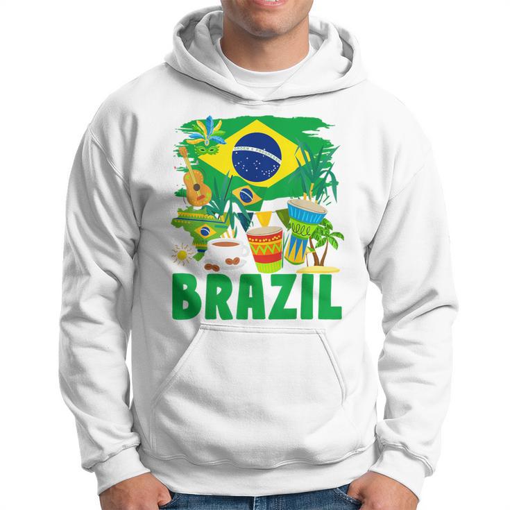 Brazil Flag Outfit Idea For Children Brazil & Brazilian Flag Yellow Kapuzenpullover