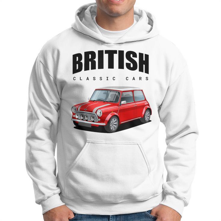 British Classic Car Red Mini Sports Car Gray Kapuzenpullover