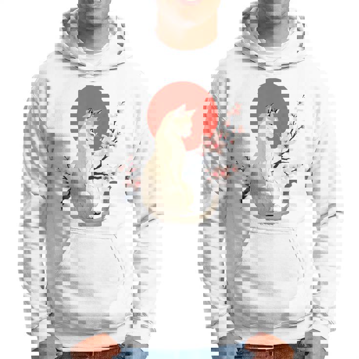 Mignon Kawaii Chat Japonais Sakura Cerisier Fleur Anime Chat Sweat à