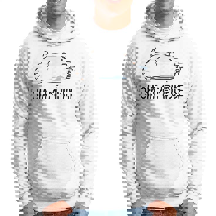 Chat Humour Cadeau Chat M'épuise Sweat à capuche
