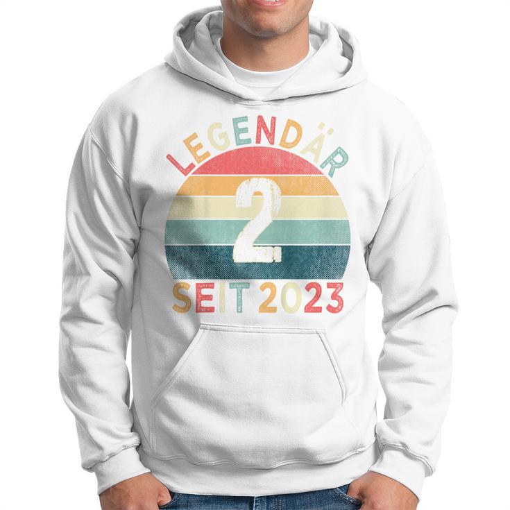 Children's 2Nd Birthday Legendary Since 2023Intage 2 Year Old Kapuzenpullover