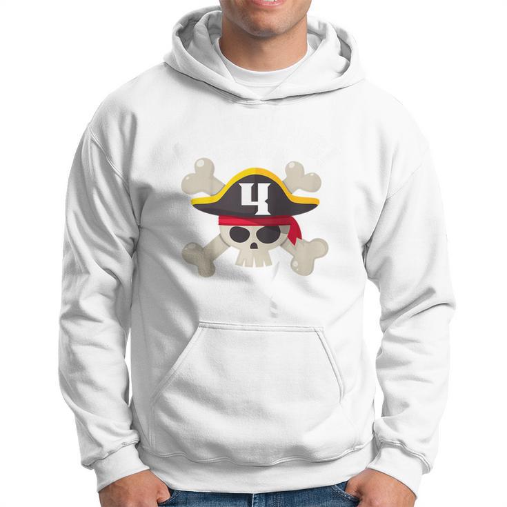 Children's Pirate 4 Years Attention I'm 4 4Th Birthday Boys Kapuzenpullover