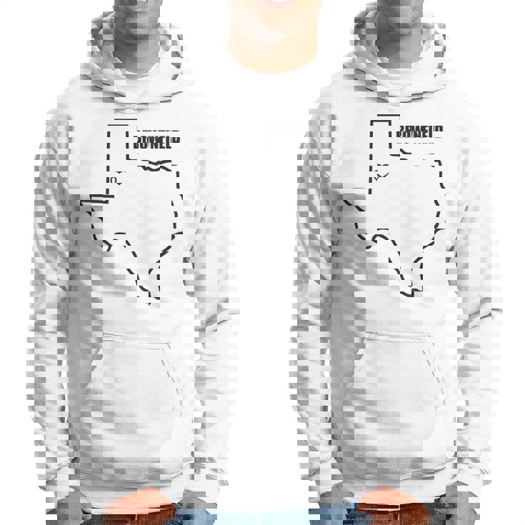 Epic Threadz Carte De L'état Du Texas Brownfield Tx Sweat à capuche