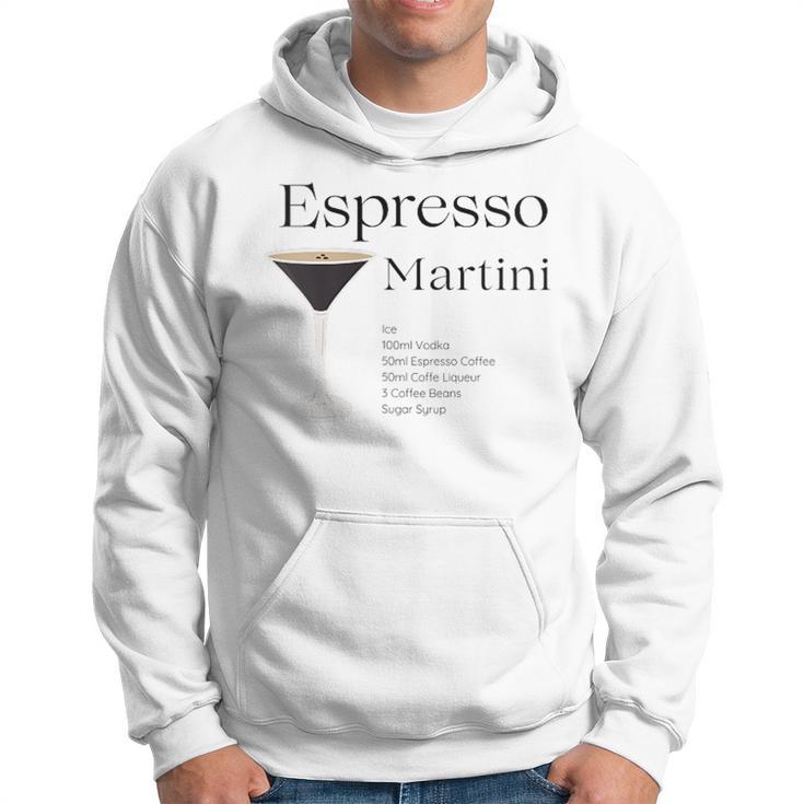 Espresso Martini With Recipe And Glass Kapuzenpullover