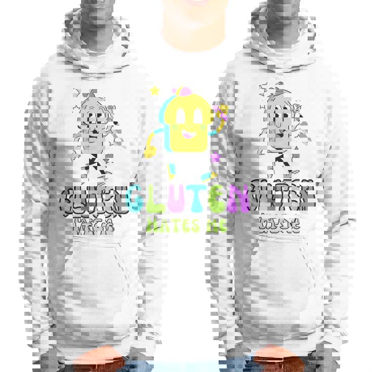 Gluten Hate Me Retrointage Divertido Dibujos Animados Sudadera