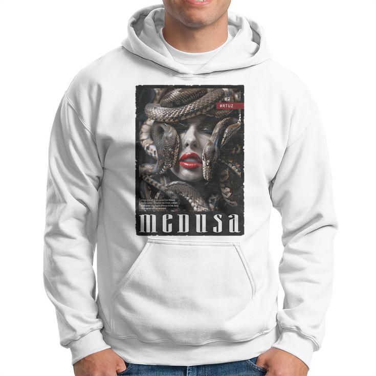 Goddess Snake Greek Mythology Backprint Medusa Kapuzenpullover