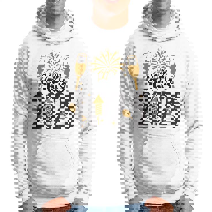 Hello 2025 Fête Réveillon Cadeau Nouvel An Festif Sweat à capuche