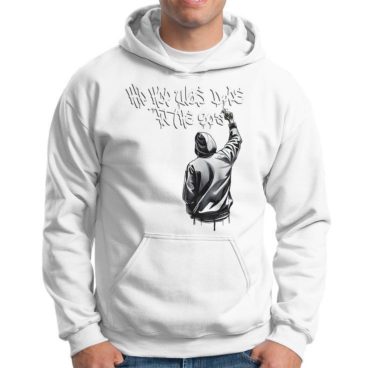 Hip Hop Was Dope In The 90S Hip Hop Graffiti Retro Rap Gray Kapuzenpullover