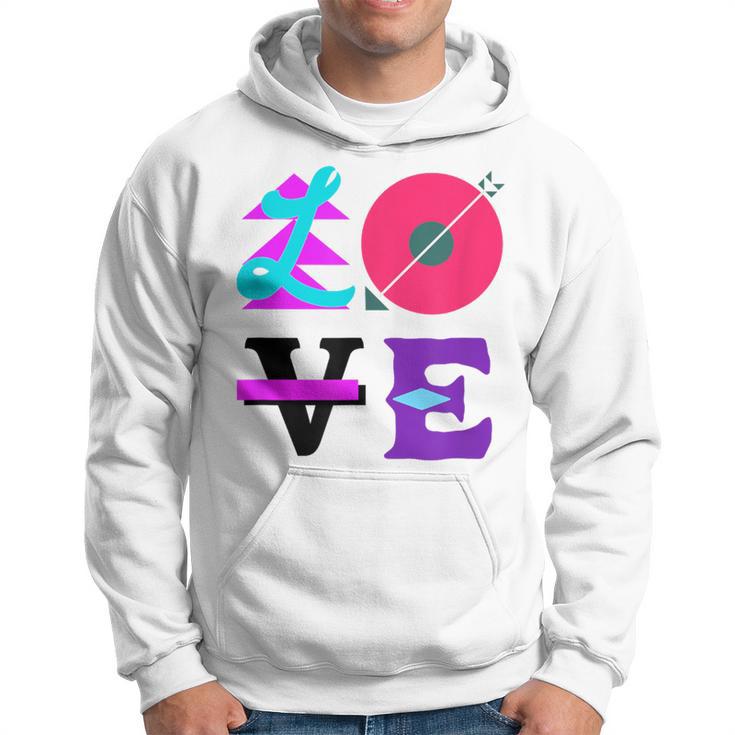 Love Colourful Typography For Creative Individuality Blue Kapuzenpullover