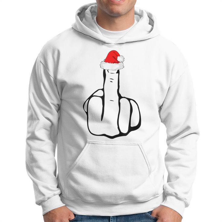 Middle Finger Jolly As Fuck Adult Joke Offensive Christmas Kapuzenpullover