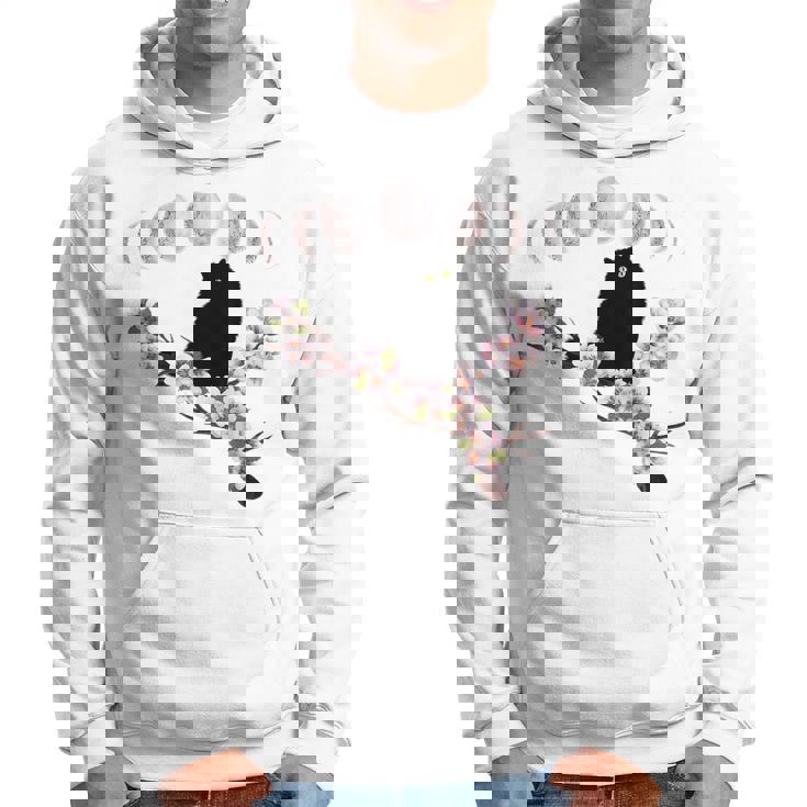 Sakura Chat Noir Fleurs Fleurs De Cerisier Phases Lunaires Sweat à capuche