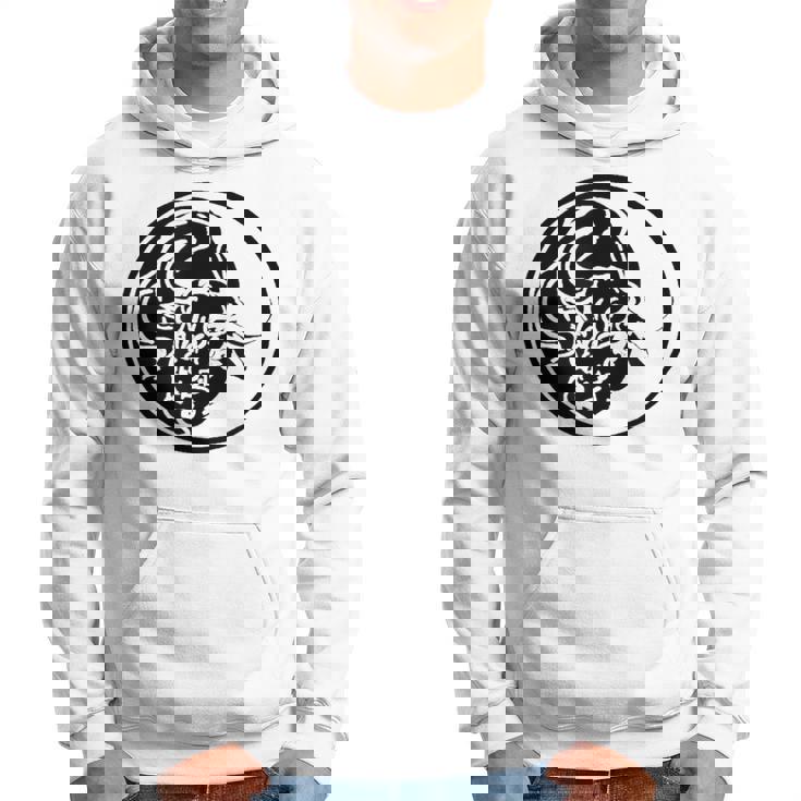Silueta De Toro Negro En Estilo De Tatuaje Tribal Sudadera