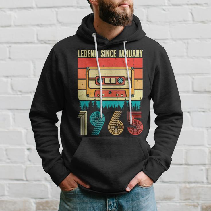 60 Years Old Legend Since January 1965 60Th Birthday Kapuzenpullover Geschenke für Ihn