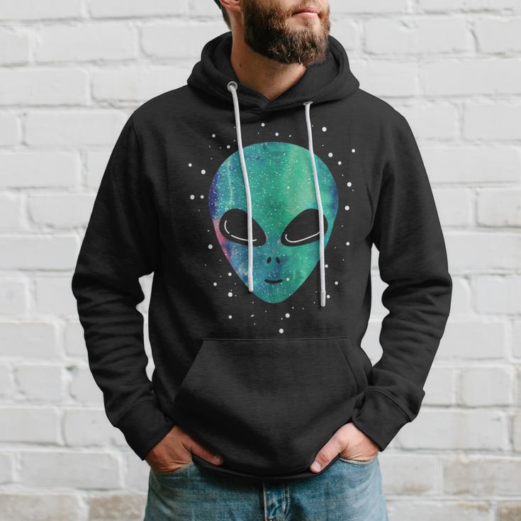 Alien Head Starry Night Sky Fun Kapuzenpullover Geschenke für Ihn