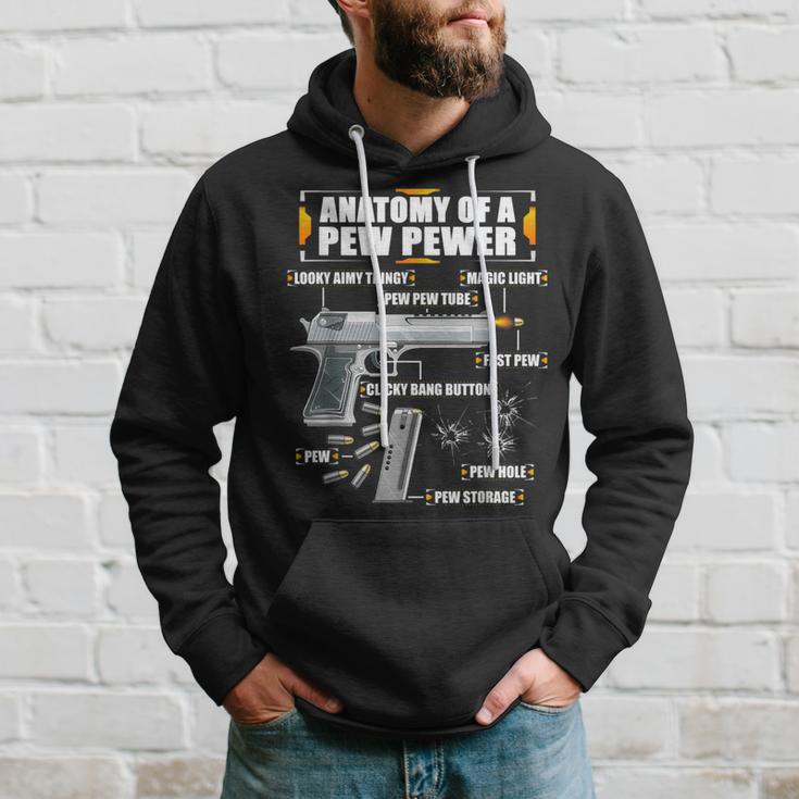 Anatomy Of A Pew Pewer Pistol 9 Mm Sports Shooting Kapuzenpullover Geschenke für Ihn