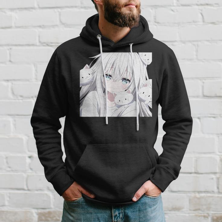 Anime And Cat Lovers For N Manga Kawaii Otaku Geek Kapuzenpullover Geschenke für Ihn