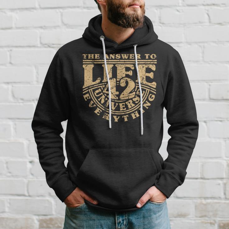 Answer To Life Universe And Everything 42 Is Sense Of Life Kapuzenpullover Geschenke für Ihn