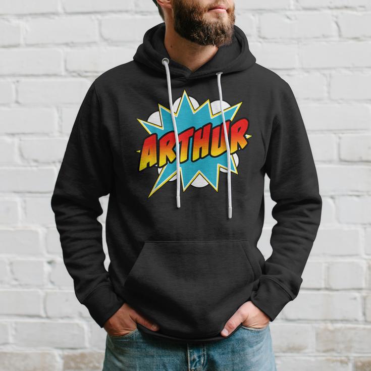 Arthur Name Comic Book Superheroes For Boys Kapuzenpullover Geschenke für Ihn