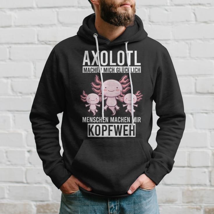 Axolotl Aquaristik Axolotlbreeder Kapuzenpullover Geschenke für Ihn