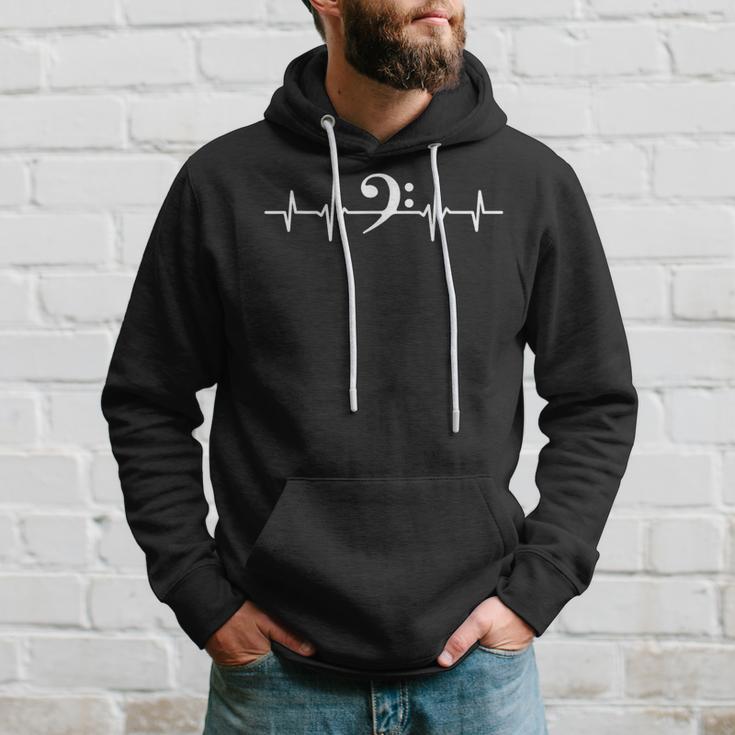 Bass Clef Heartbeat Bass Clef Bassist Kapuzenpullover Geschenke für Ihn